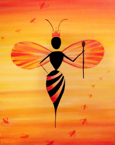 396x500 Mcavoy's 05102018 Paint Nite Event - Queen Bee Painting