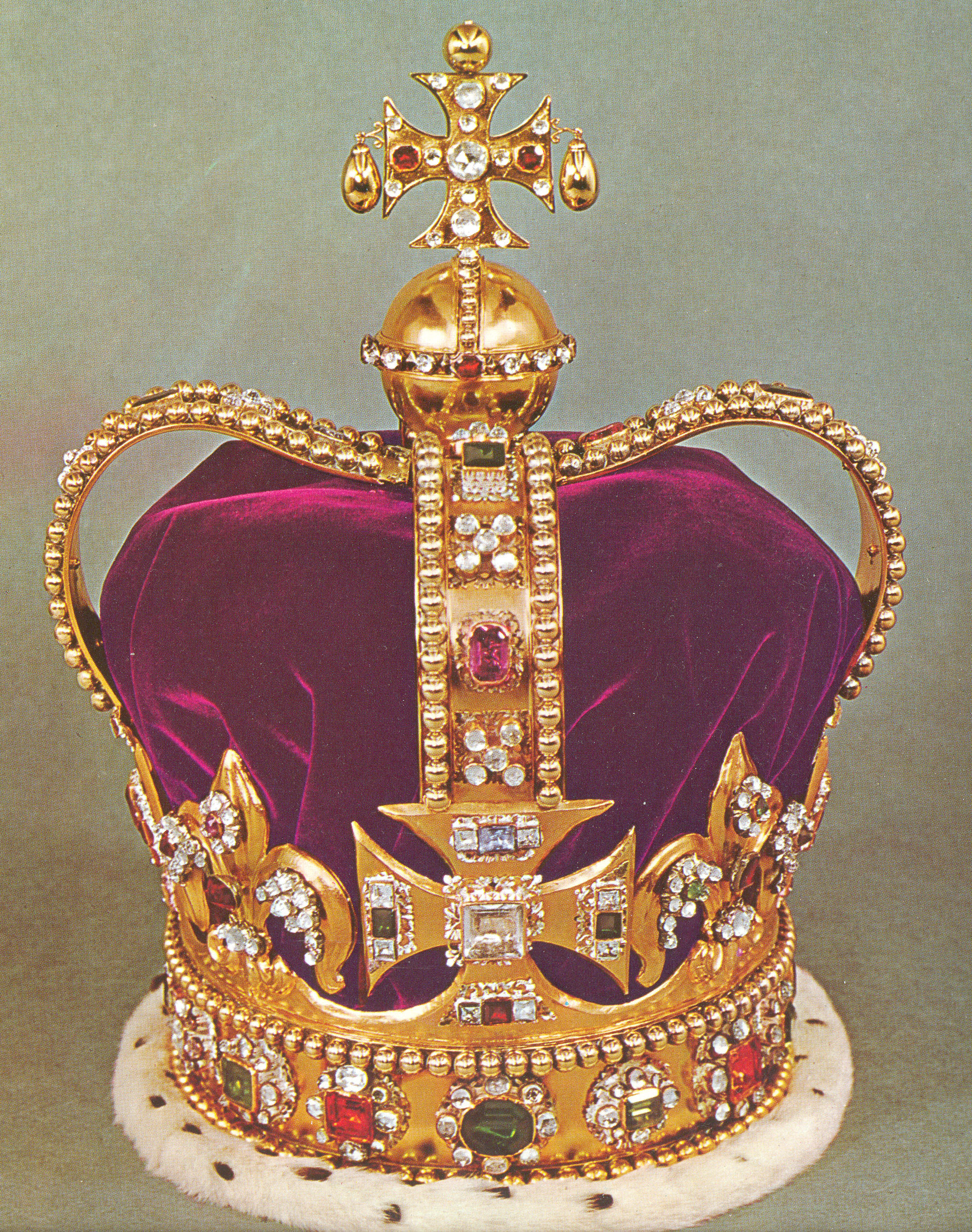 1992x2526 St Edward's Crown England London - Queen Crown Painting
