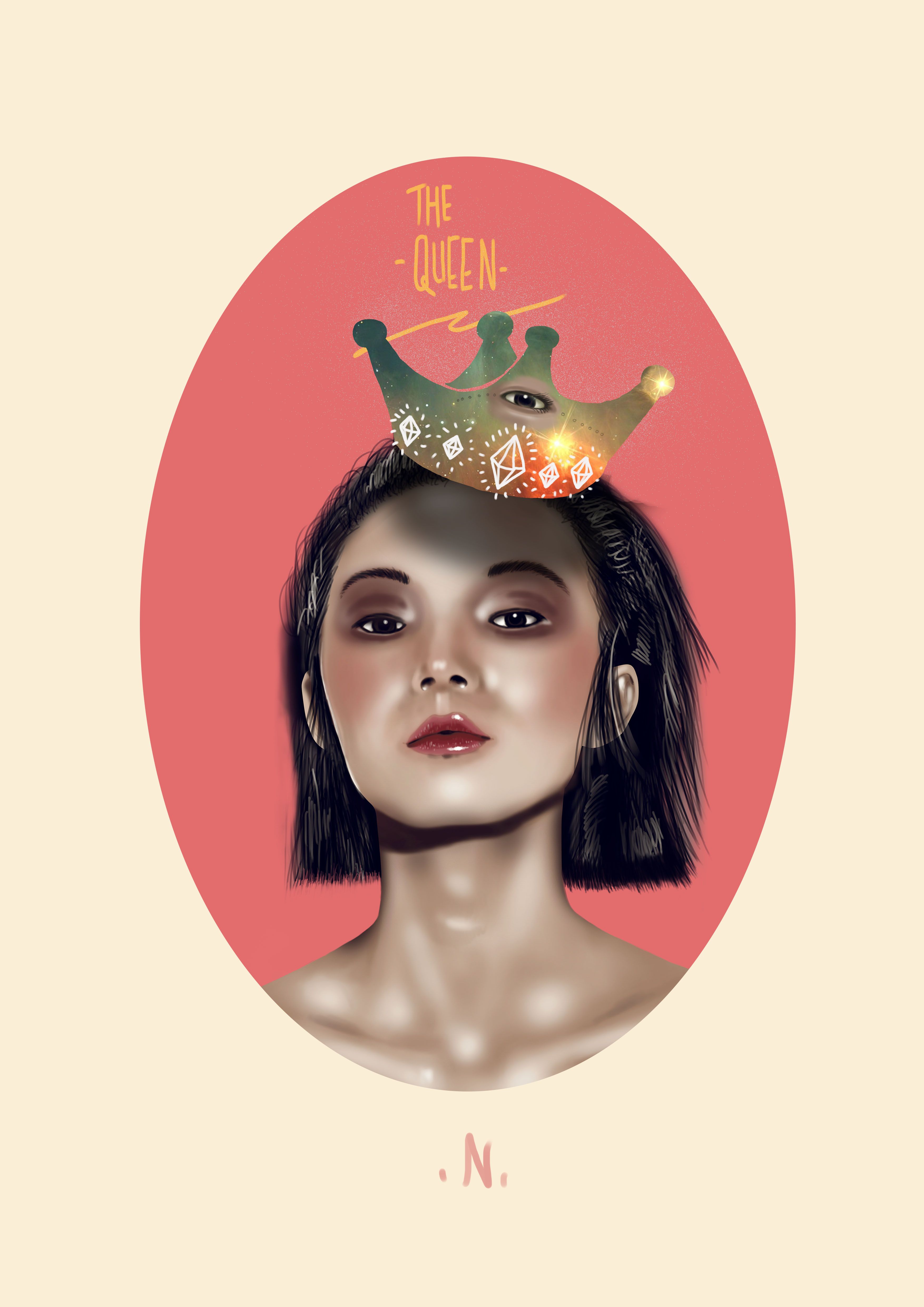 3508x4961 The Queen - Queen Crown Painting