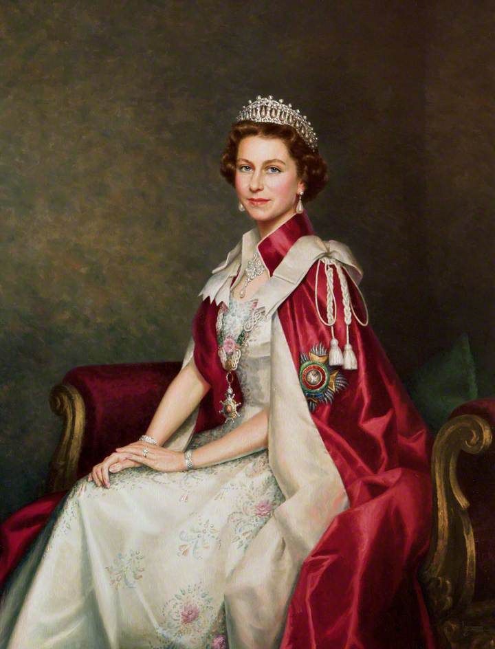 720x944 Queen Elizabeth Ii By Leonard Boden, Circa 1983 Royalty - Queen Elizabeth Ii Painting