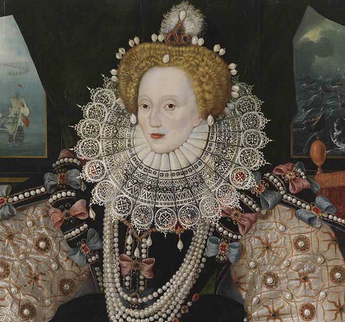 708x661 The Armada Portrait Of Elizabeth I Visit Queen's House - Queen Elizabeth Painting