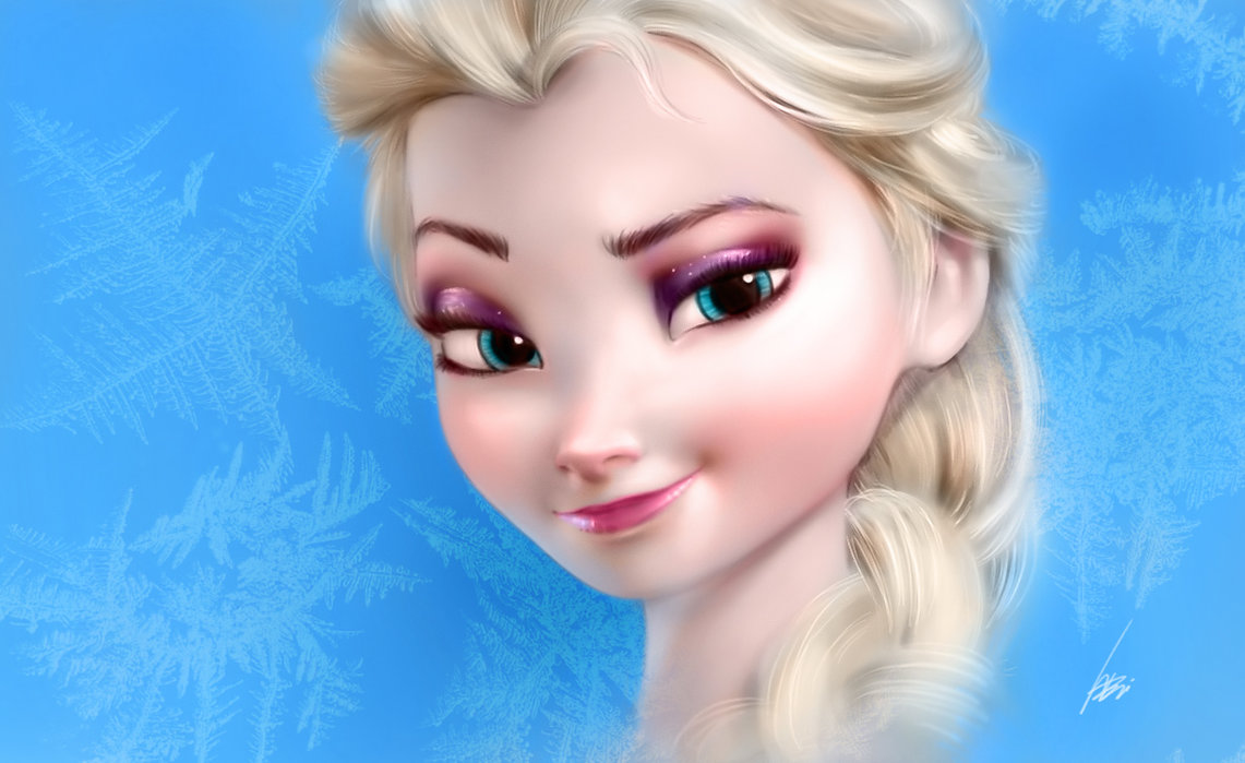 1141x699 Elsa From Frozen Painting By Artofwei - Queen Elsa Painting