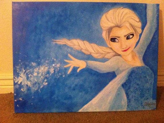 Frozen Elsa Watercolor Painting Printable Instant Download | lupon.gov.ph