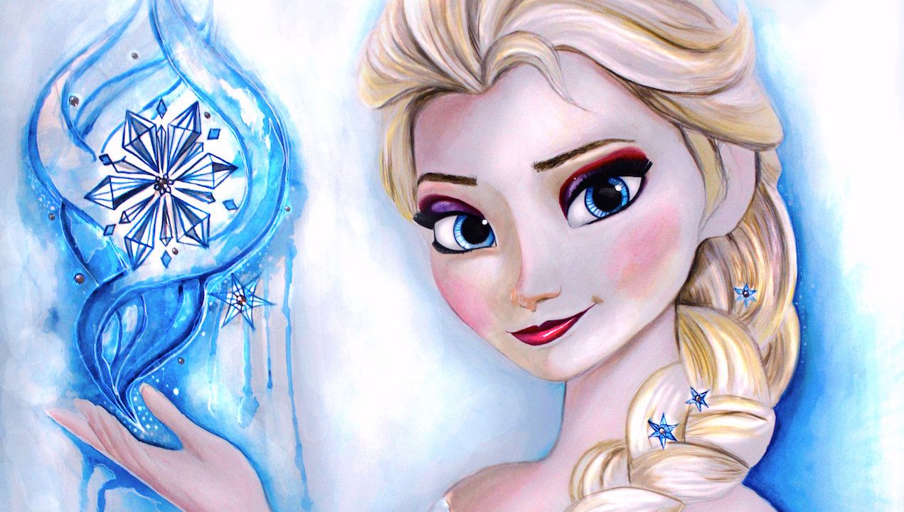 Queen Elsa Painting at PaintingValley.com | Explore collection of Queen ...