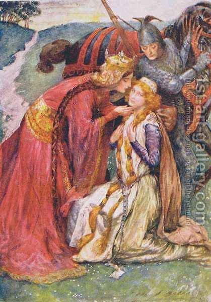 419x600 Queen Guinevere Welcomes Enid John Henry Frederick Bacon - Queen Guinevere Painting