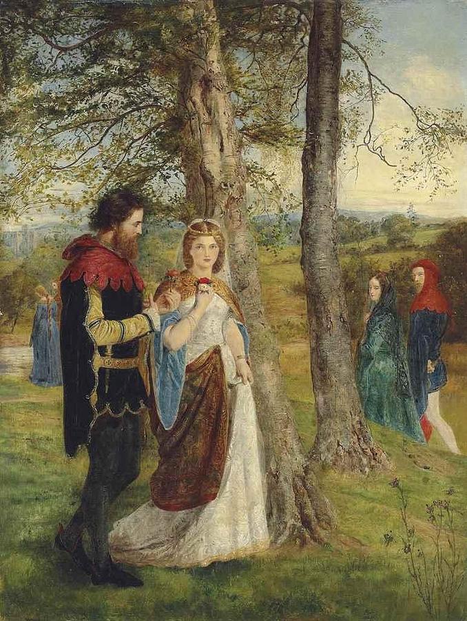 678x900 Sir Lancelot And Queen Guinevere Painting By Motionage Designs - Queen Guinevere Painting