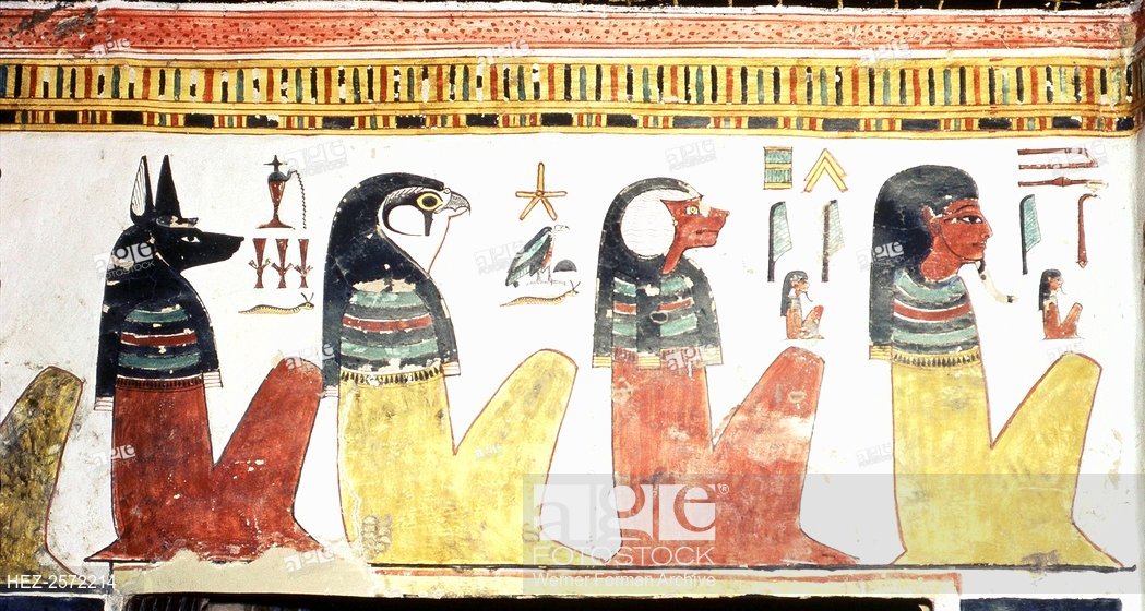 1049x560 A Detail Of A Wall Painting In The Tomb Of Queen Nefertari, Stock - Queen Nefertari Tomb Painting
