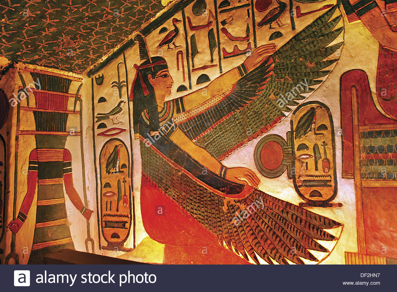 1300x956 Queens Valley Detail Of The Nefertari Tomb, Luxor West Bank - Queen Nefertari Tomb Painting