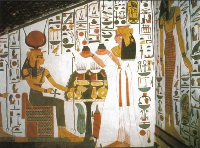 640x475 Wall Painting Of Queen Nefertari Making An Offering To Isis, Queen - Queen Nefertari Tomb Painting