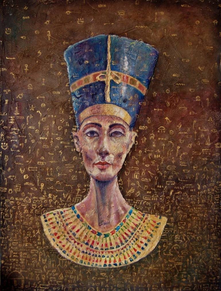 770x1016 Saatchi Art Queen Nefertiti New Media By Aliaa Bishr - Queen Nefertiti Painting