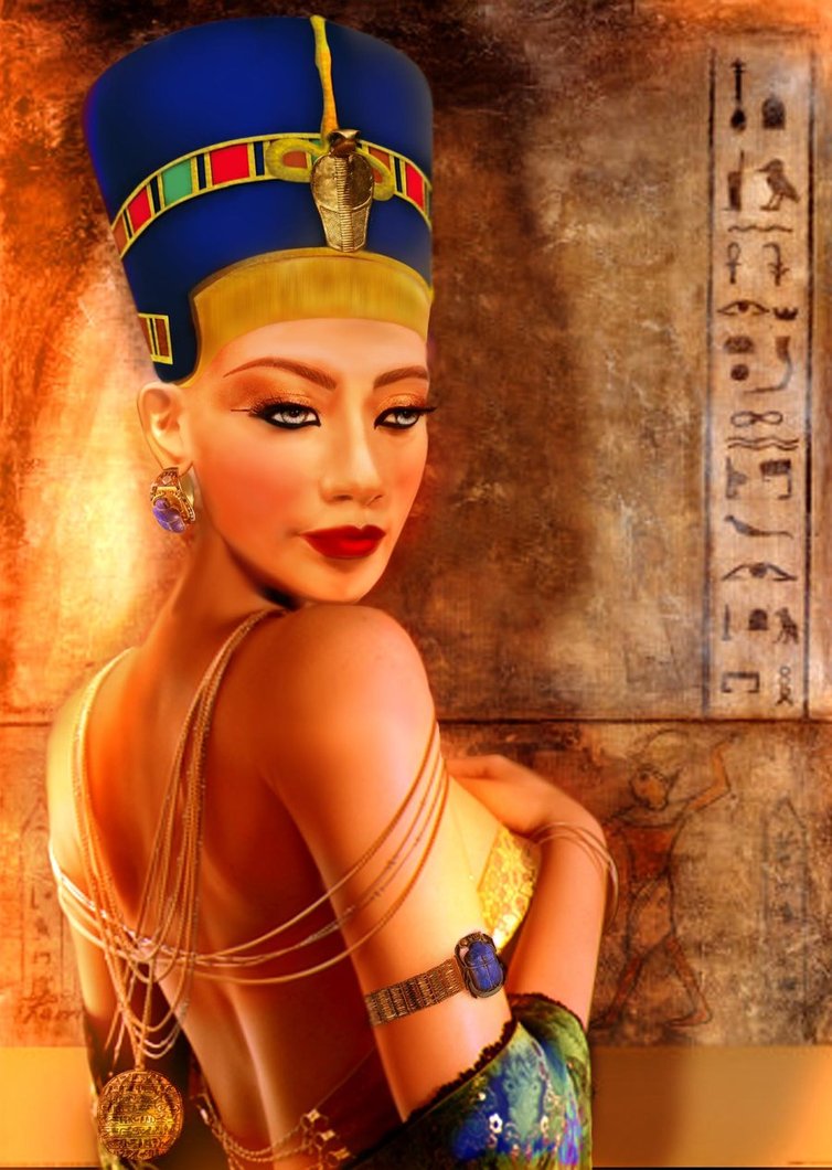 754x1060 Queen Nefertiti By Mahmoudz - Queen Nefertiti Painting