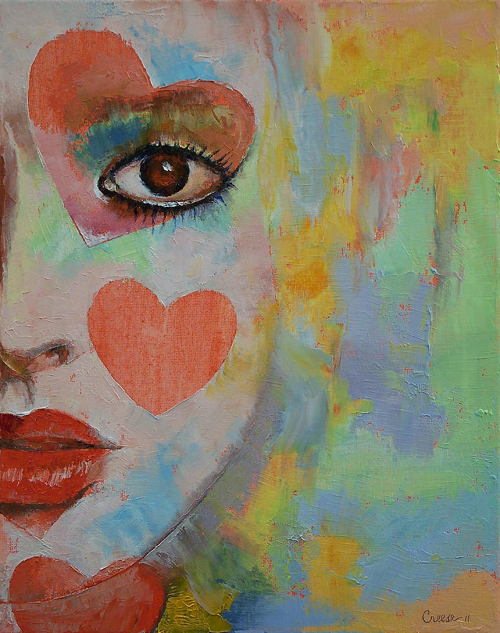 712x900 Queen Of Hearts Painting By Michael Creese - Queen Of Hearts Painting