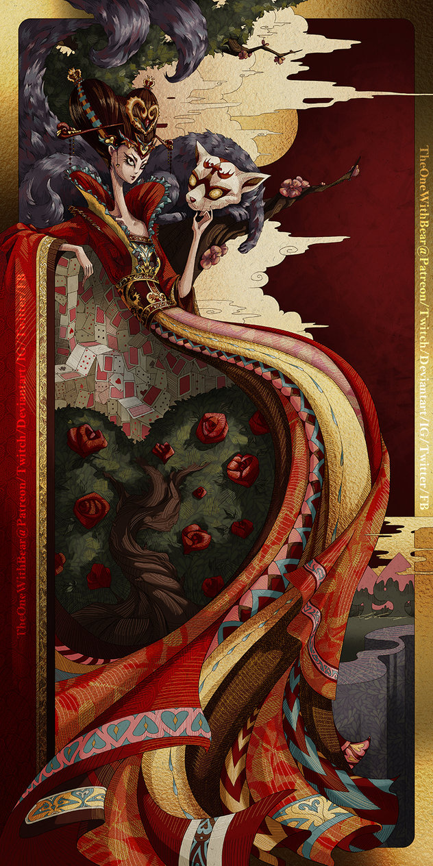 632x1264 Queen Of Hearts (Alice In Wonderland) By Theonewithbear - Queen Of Hearts Painting