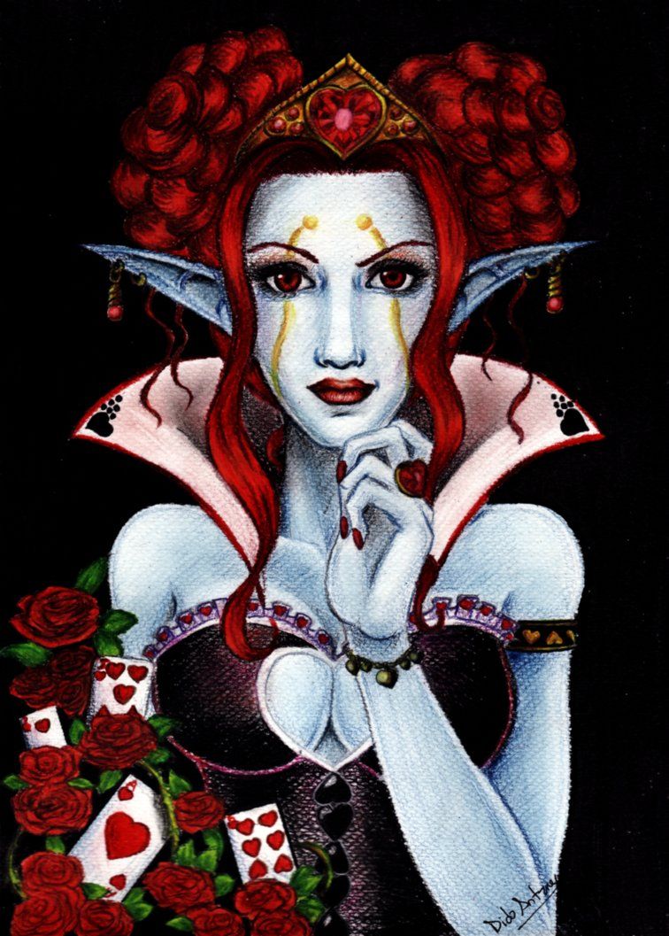 756x1057 Sd 16 Contest Entry Queen Of Hearts By Dido Antares. - Queen Of Hearts Painting