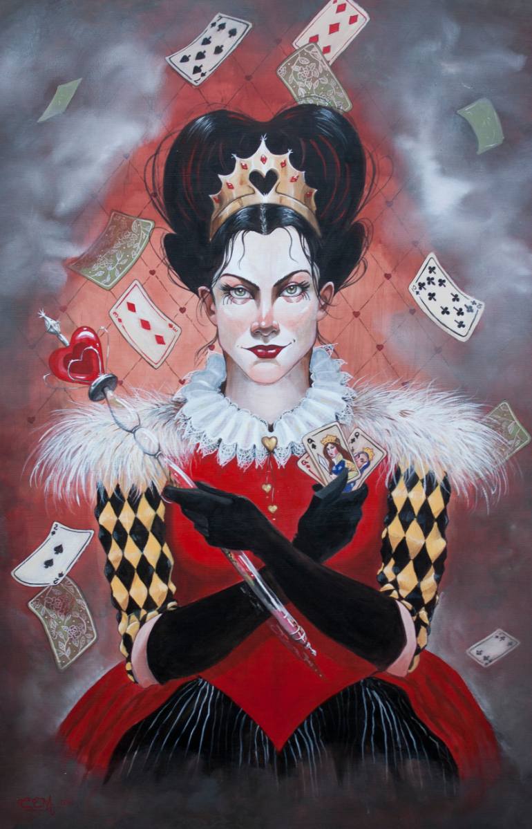 770x1199 Saatchi Art The Queen Of Hearts Painting By Catherine Moore - Queen Of Hearts Painting