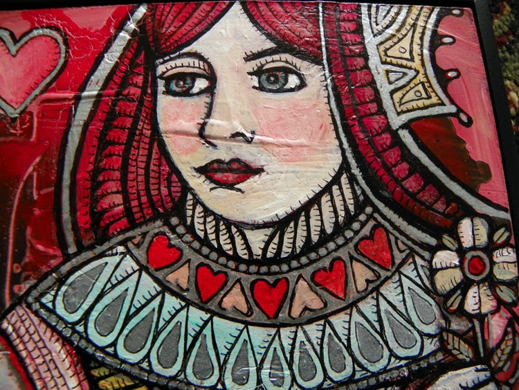 750x563 Latest Miniature Painting Queen Of Hearts Pen And Think - Queen Of Hearts Painting