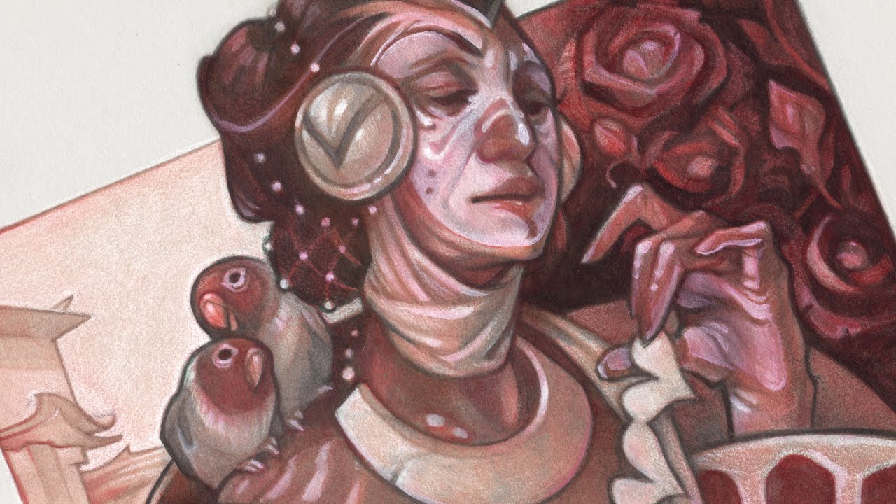 1280x720 Painting Process Queen Of Hearts (Part 3 Oil Painting) - Queen Of Hearts Painting