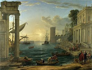 300x228 The Embarkation Of The Queen Of Sheba - Queen Of Sheba Painting