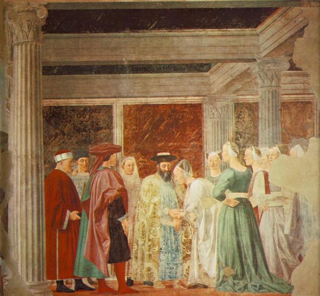 650x600 Meeting Between The Queen Of Sheba And King Solomon, 1452 - Queen Of Sheba Painting