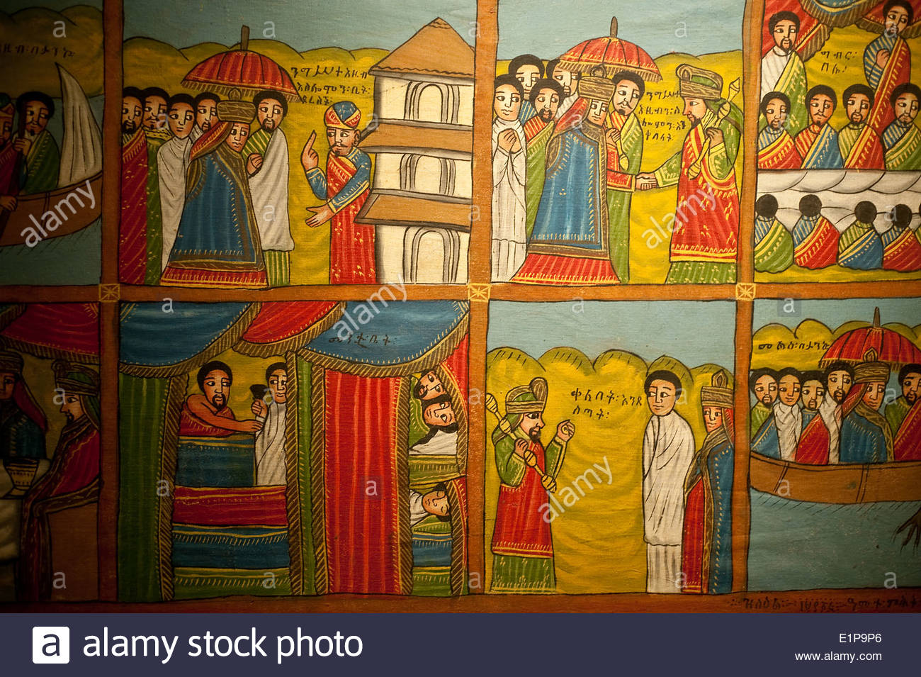 1300x955 Painting Called Queen Of Sheba Cycle ( Ethiopia Stock Photo - Queen Of Sheba Painting