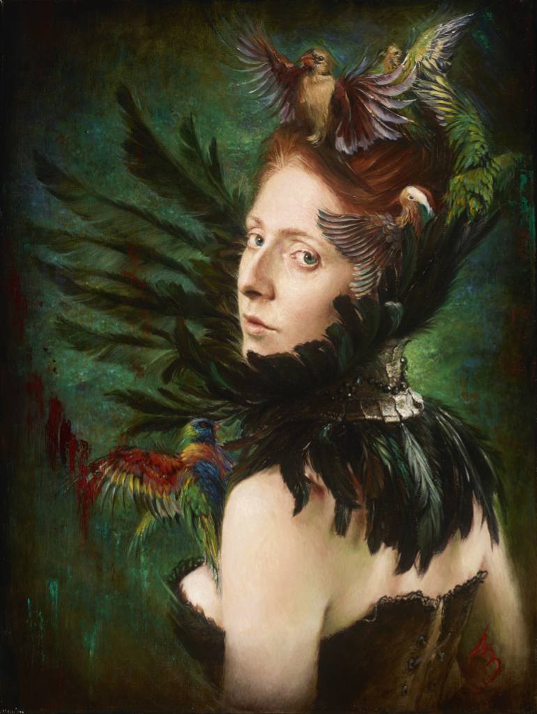 770x1023 Saatchi Art Avian Queen Painting By Alexandra Manukyan - Queen Painting