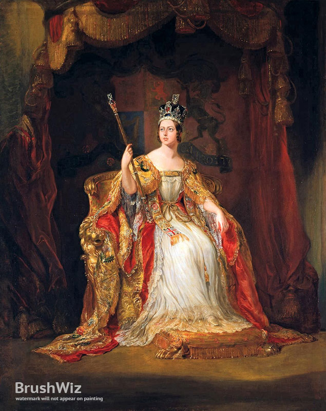 635x800 Coronation Portrait Of Queen Victoria By George Hayter - Queen Painting