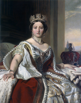 336x428 Portrait Of Queen Victoria 1859 By George Harcourt Sephton - Queen Victoria Coronation Painting