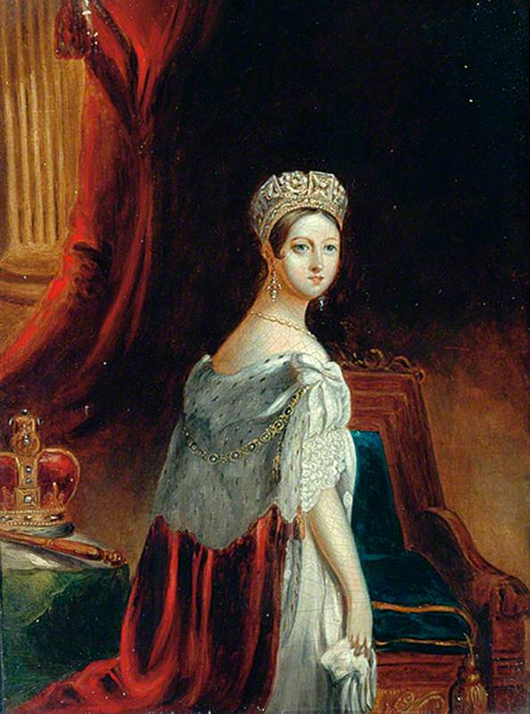 594x800 Queen Victoria In Her Coronation Robes Art Uk - Queen Victoria Coronation Painting