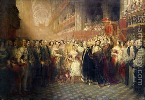 600x416 The Coronation Of Queen Victoria, 1838 Edmund Thomas Paris - Queen Victoria Coronation Painting