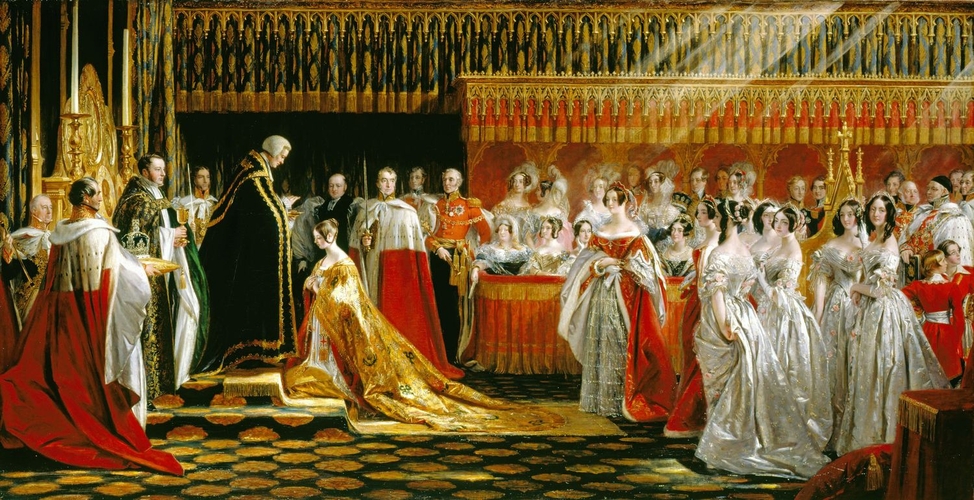 974x500 Charles Robert Leslie (1794 1859) - Queen Victoria Coronation Painting