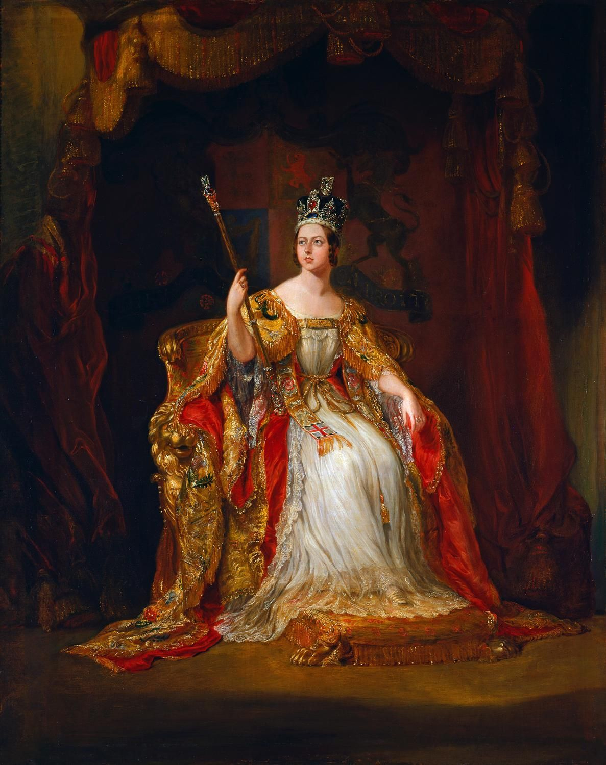 1187x1500 Filecoronation Portrait Of Queen Victoria - Queen Victoria Coronation Painting