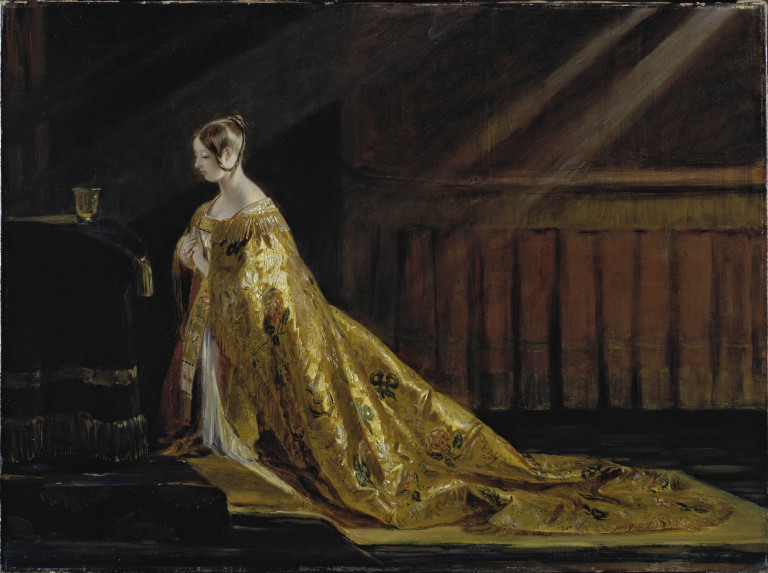 768x573 Queen Victoria In Her Coronation Robes Leslie, Charles Robert - Queen Victoria Painting