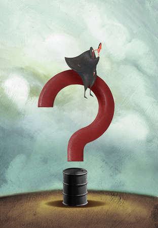 312x450 Stock Illustration - Question Mark Painting