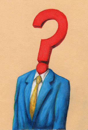 306x450 Stock Illustration - Question Mark Painting