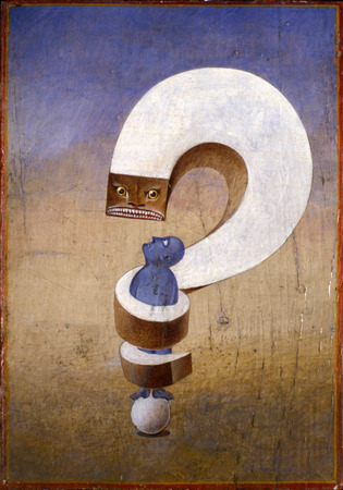 315x450 Stock Illustration - Question Mark Painting