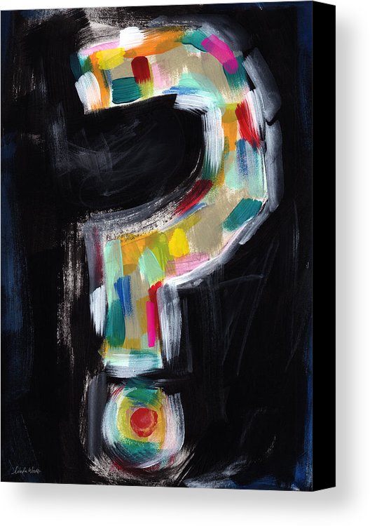 528x750 Colorful Questions Abstract Painting Canvas Print Canvas Art By - Question Mark Painting