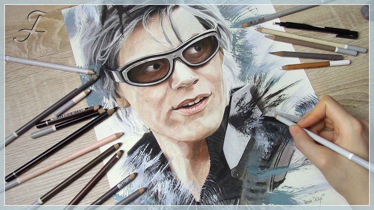 1280x720 Quicksilver (Evan Peters) - Quicksilver Painting