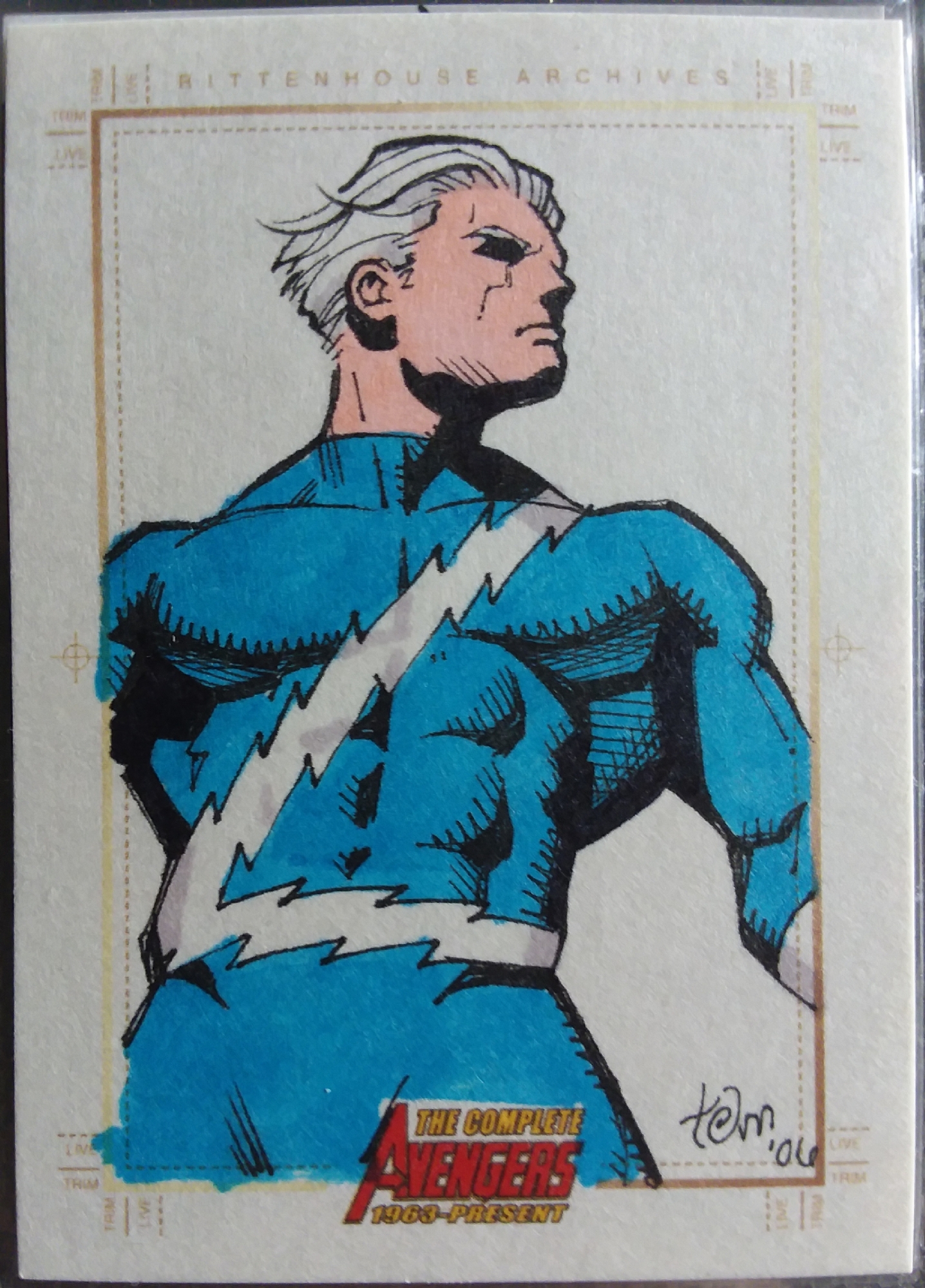 1436x2000 Quicksilver In Brilliant Blue, In Arthur Chertowsky's Marvel - Quicksilver Painting