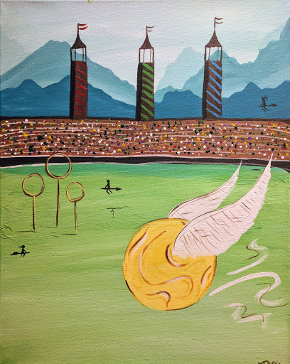 408x512 Quidditch Match - Quidditch Painting