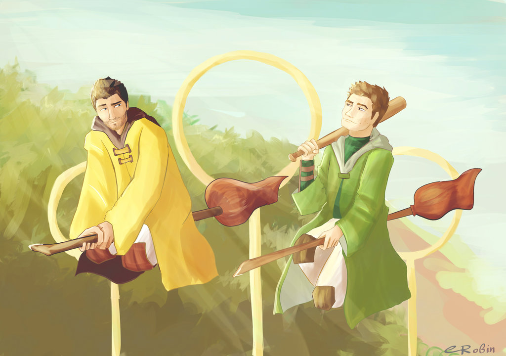 1024x720 Quidditch By Enotrobin - Quidditch Painting