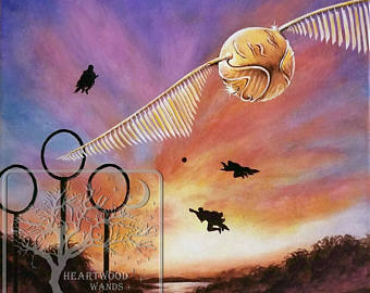 340x270 Quidditch Painting Etsy - Quidditch Painting