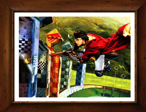 500x386 Harry Potter Digital Art Print Harry Playing Quidditch - Quidditch Painting
