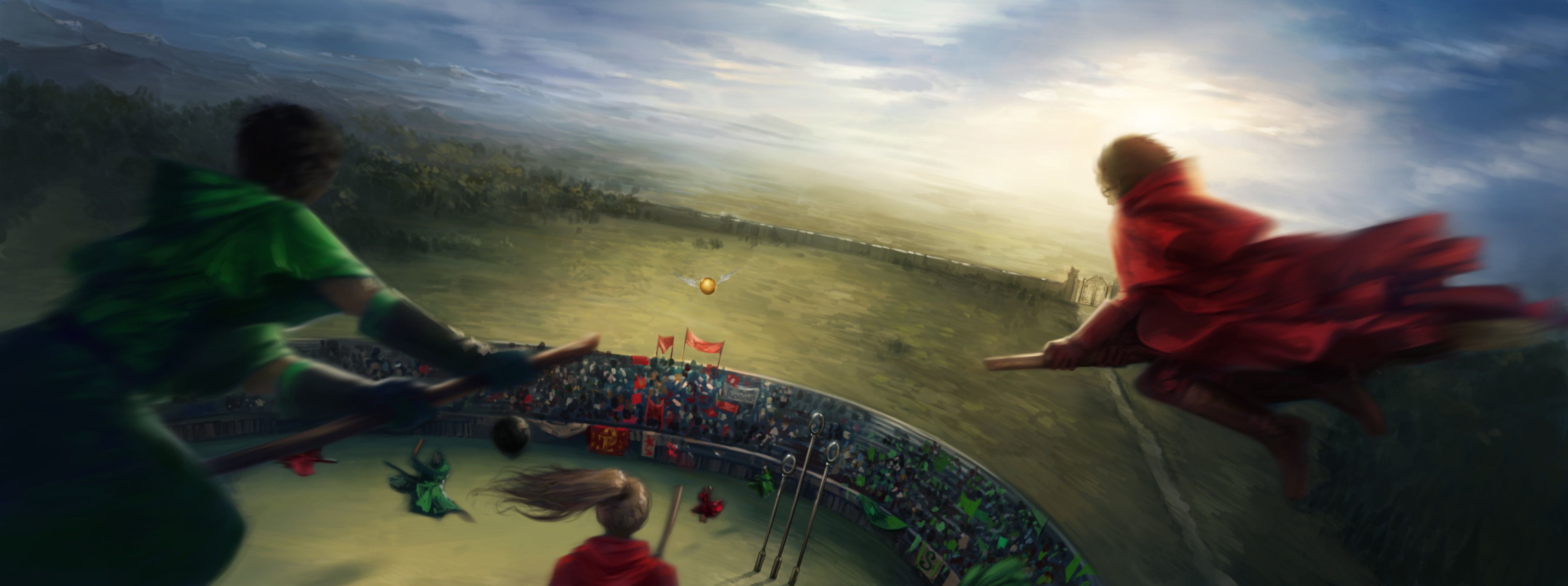 4110x1536 History Of The Quidditch World Cup - Quidditch Painting