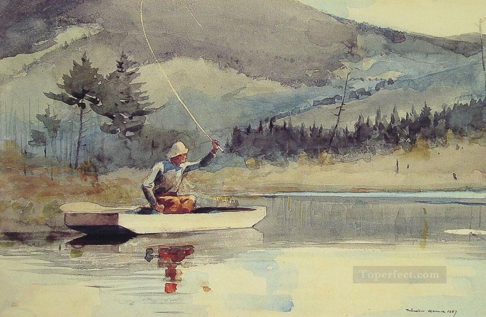 1000x652 A Quiet Pool On A Sunny Day Winslow Homer Watercolor Painting - Quiet Painting