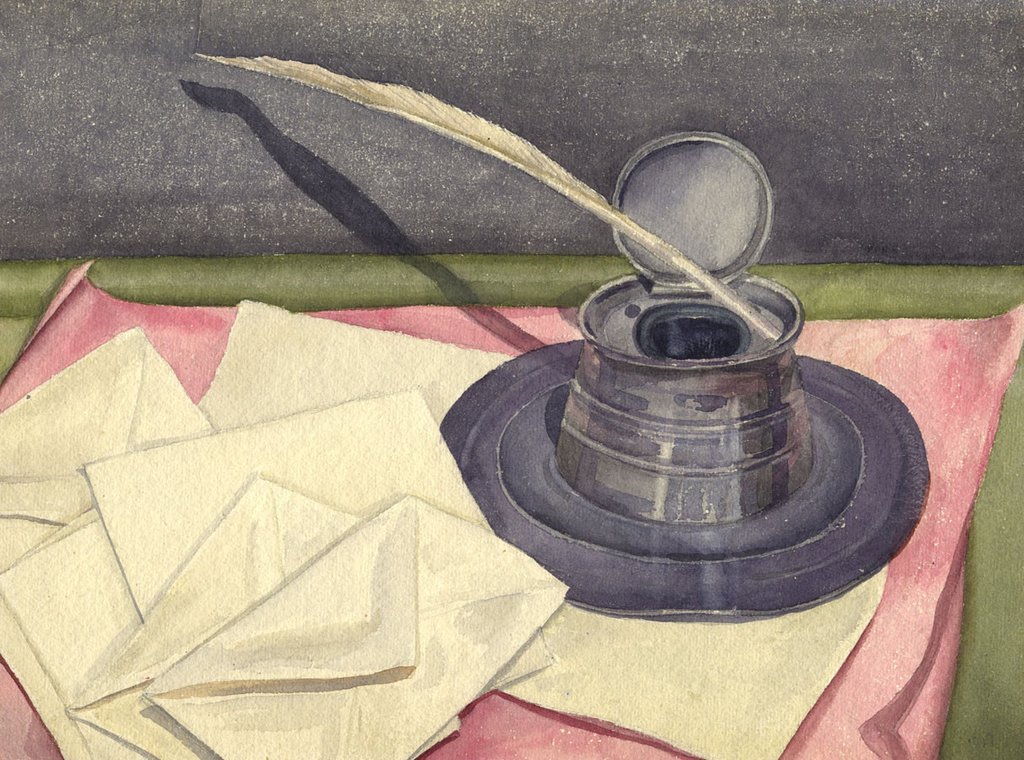 1024x760 Inkwell And Quill - Quill Painting