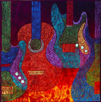 431x434 Inspiration For Painted Fabric Art Painting Quilts - Quilt Painting