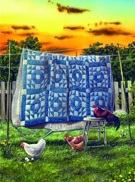 447x600 Painting Of Quilt On Farm Pictures, Photos, And Images - Quilt Painting