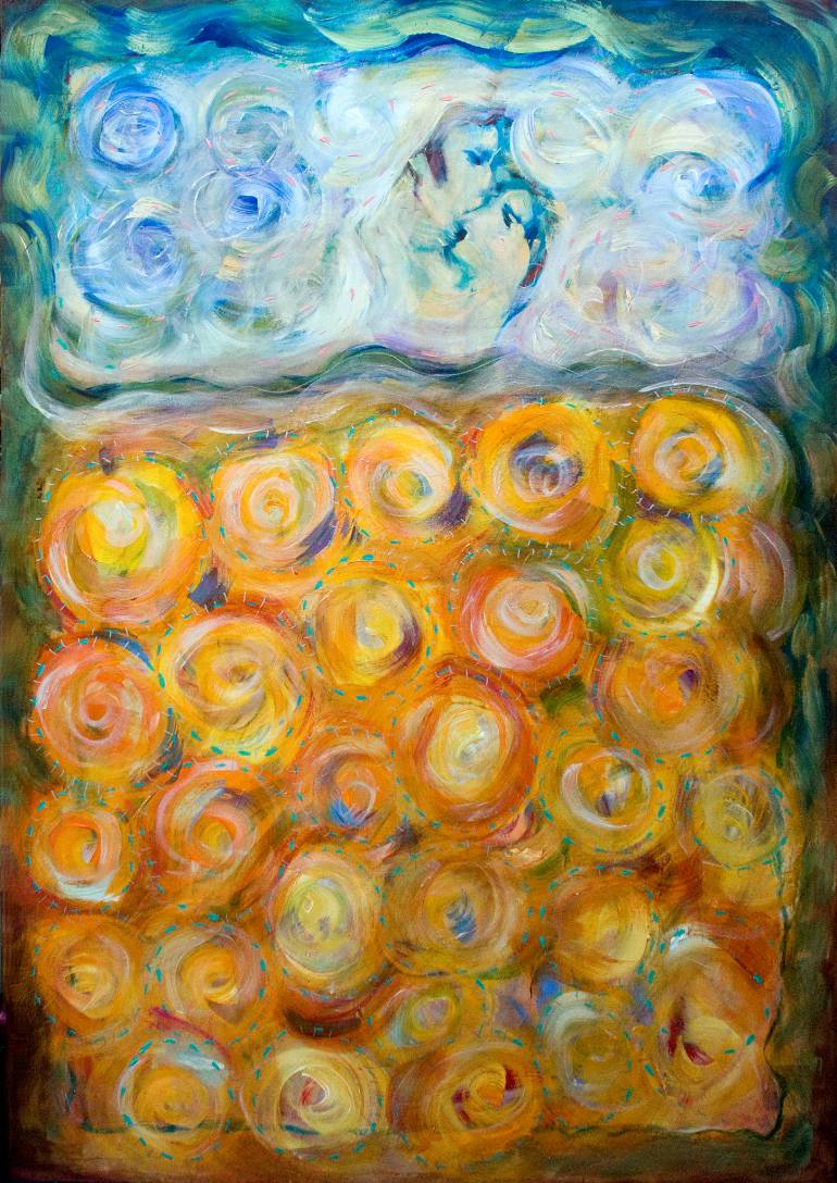 770x1088 Saatchi Art The Quilt Painting By Linda Olsen - Quilt Painting