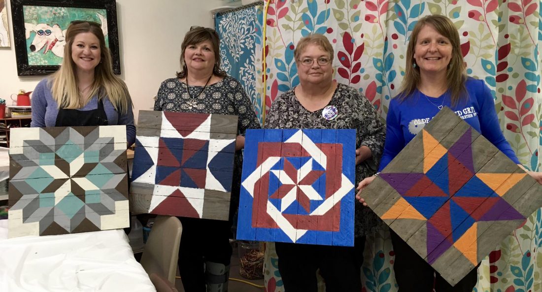 1100x592 Barn Quilts Paint Night Ephemera Paducah - Quilt Painting