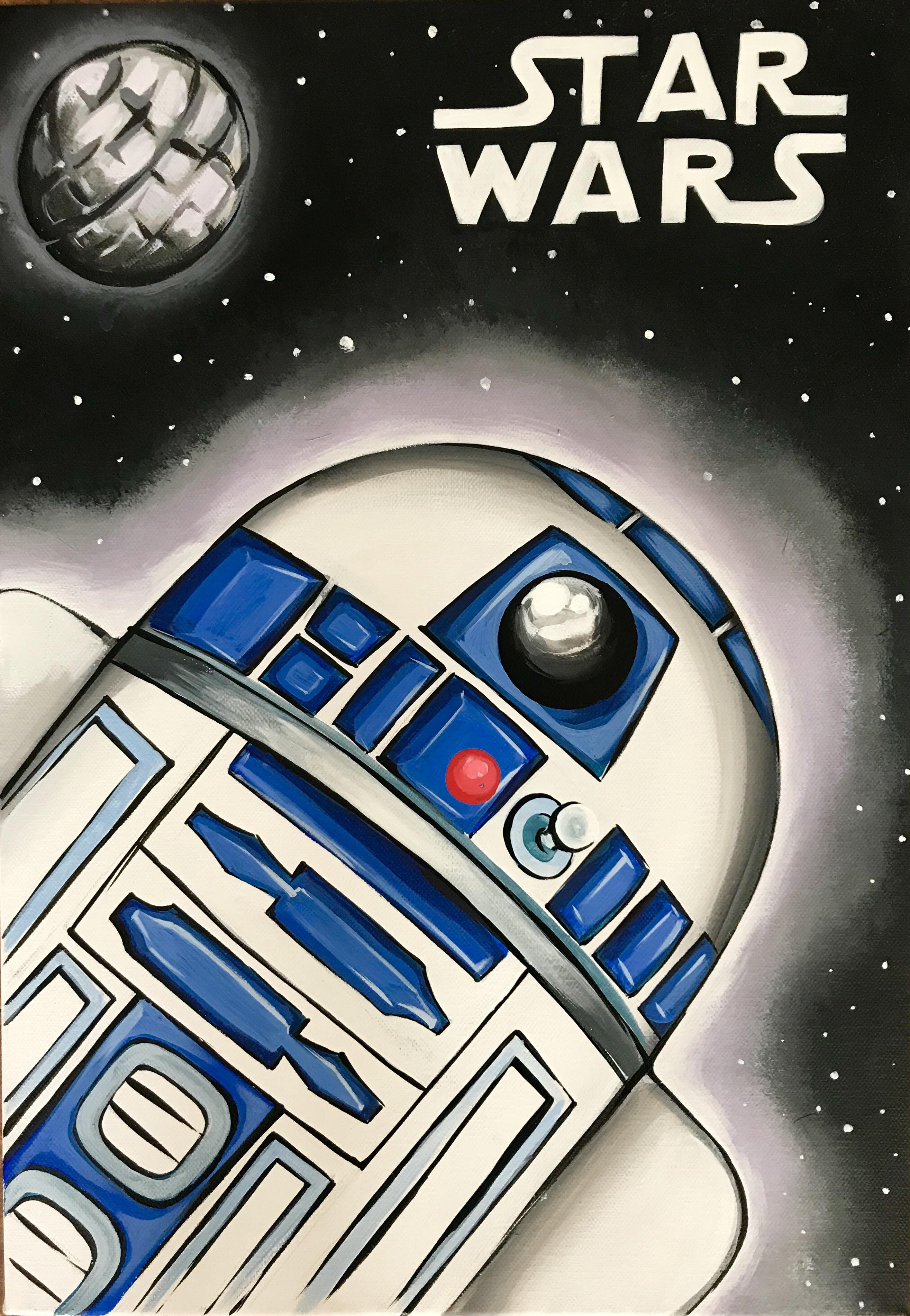 2630x3804 Star Wars Paint Wine Bar - R2d2 Painting